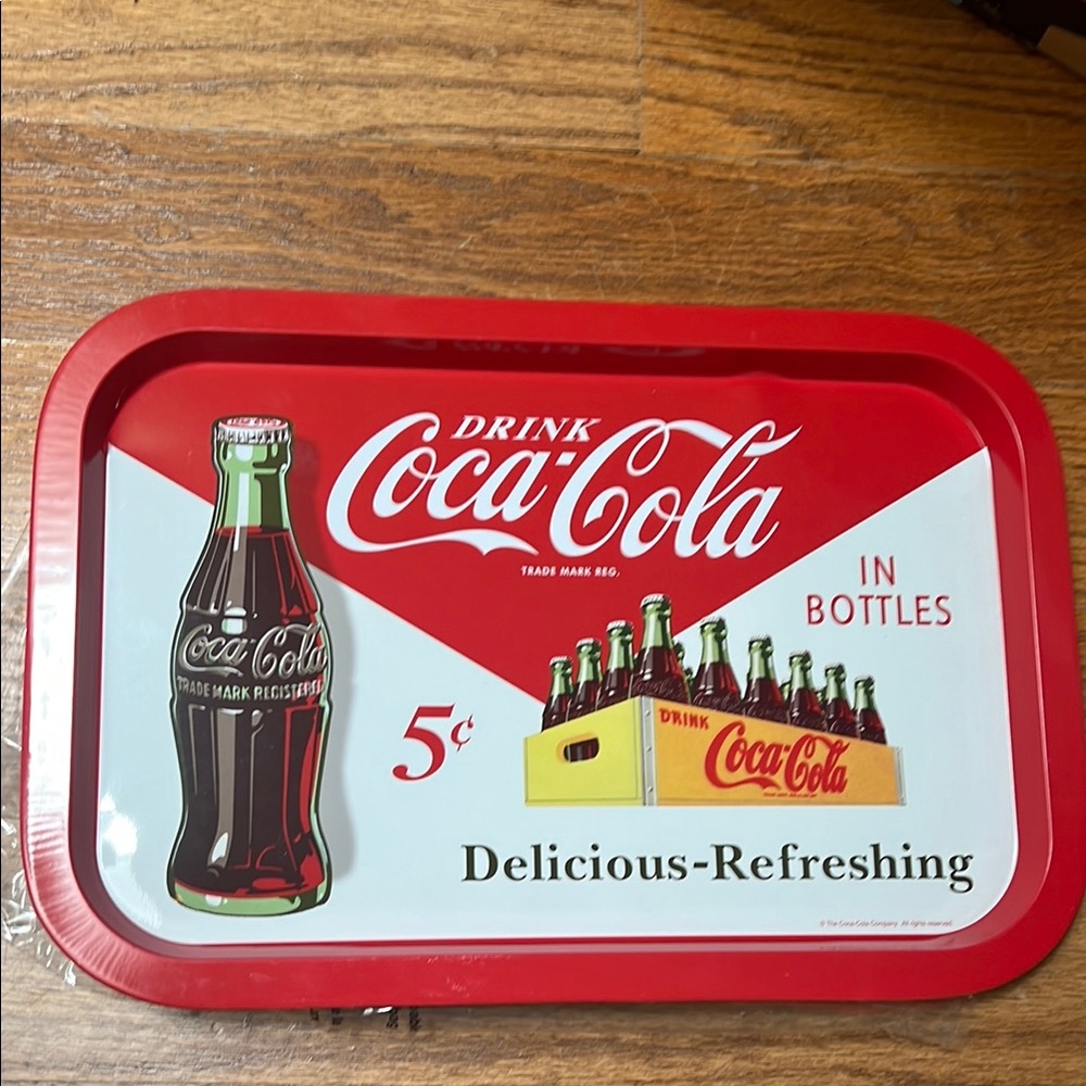 Coca-Cola Red and White Retro Tray